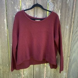 Maroon Cropped Sweater
